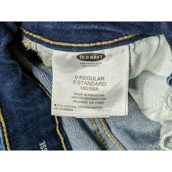 Old Navy Womens Blue The Rockstar Mid Rise Slim Fit Cropped Jeans Size 0 Regular - Picture 5 of 11